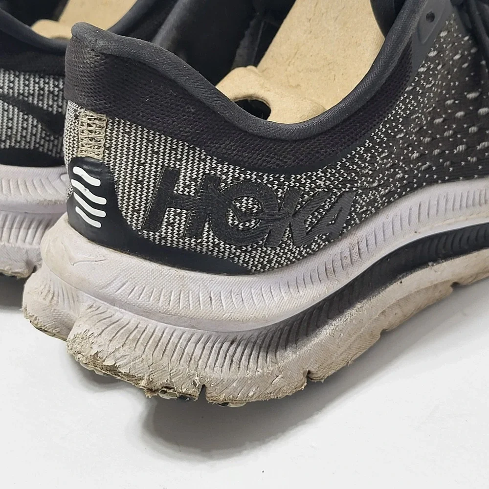 Hoka Kawana Womens‎ Black White Running Shoes Sneakers Size 8.5 1123164 BWHT
